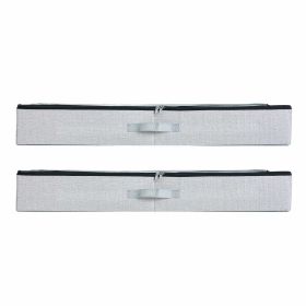 Under Bed Storage with Clear Lids, 33.5 x 16.9 x 4.7 Inch, 45L Large Underbed Clothes Storage Containers