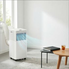 White 10000 BTU Mobile Air Conditioner with Remote Control 24H Timer LED Display for Cooling And Dehumidifying