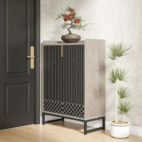 Modern Shoe Cabinet with Doors, 5-Tier Modern Shoe Rack Organizer